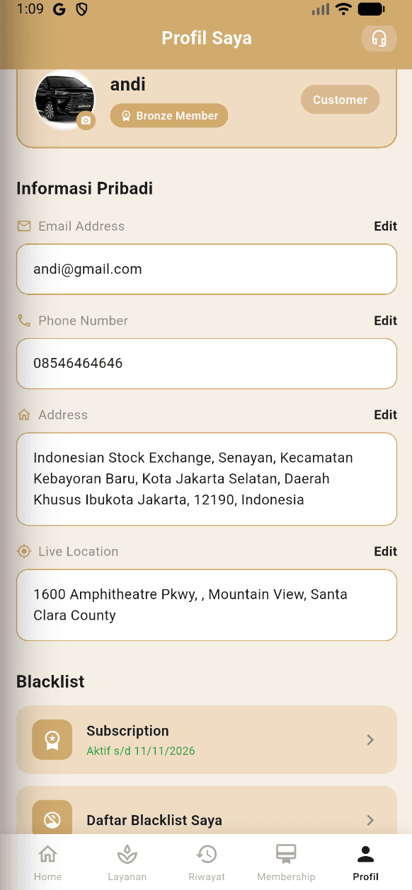 Profil & langganan