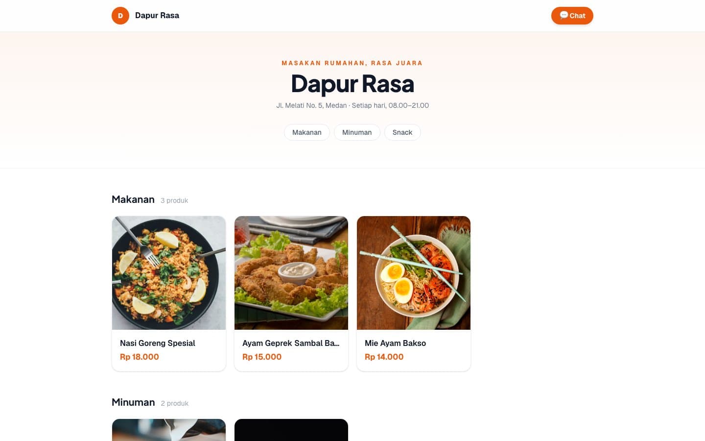 Toko live template Minimalis — dapurrasa.webjadi.online