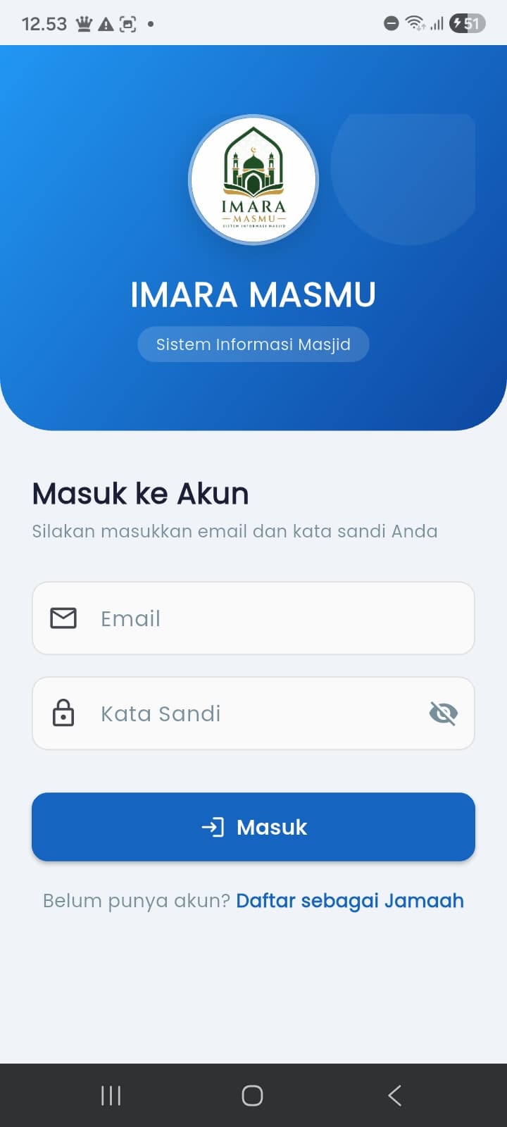 IMARA MASMU — Integrated Mosque Information System (Imam, Lecture & Tarawih Schedules)